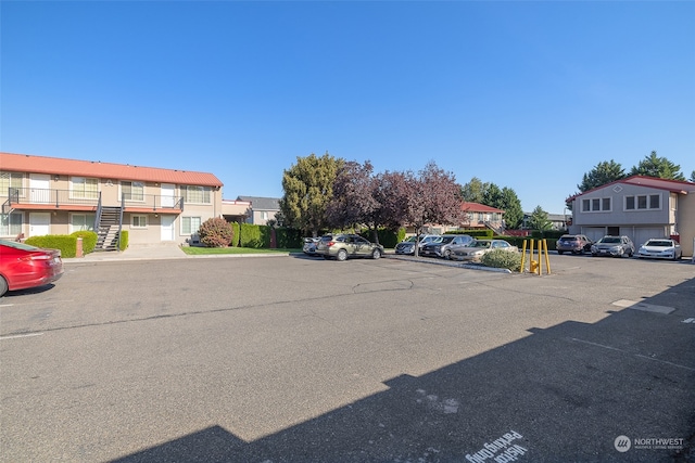 view of parking / parking lot