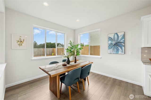 14714 88th Way SE Unit 3, Yelm, WA 98597 - dining area with light wood-type flooring and recessed lighting