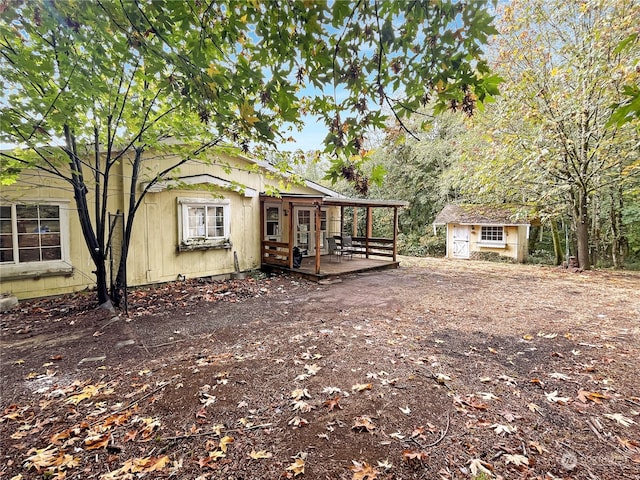 exterior space with a wooden deck