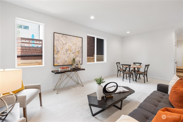 view of carpeted living room