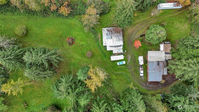 aerial view with a rural view