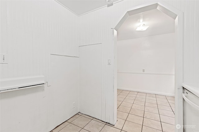 interior space with light tile patterned floors