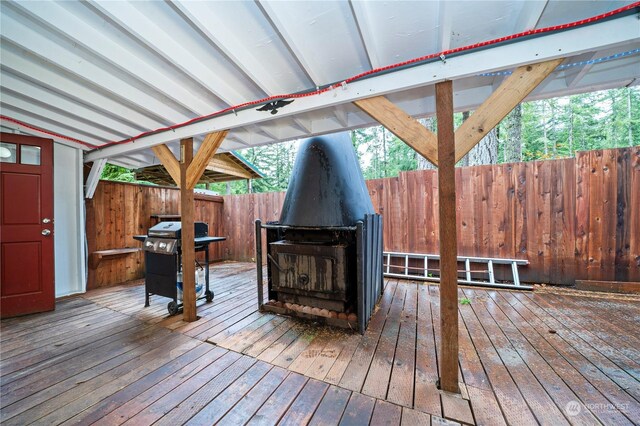 137 Mountain View Dr N, Ashford, WA 98304 - deck with grilling area and fence