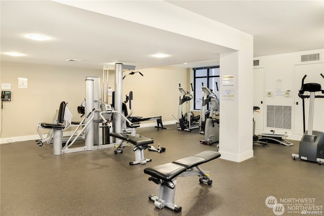 view of exercise room