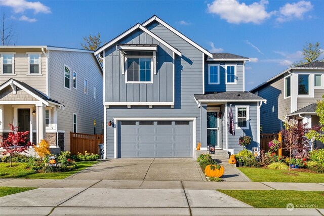 craftsman-style house featuring a garage