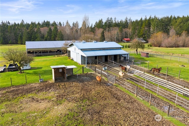 exterior space featuring a rural view