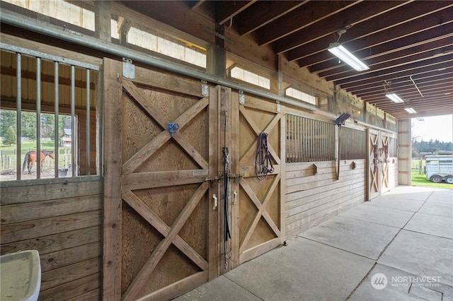 view of horse barn