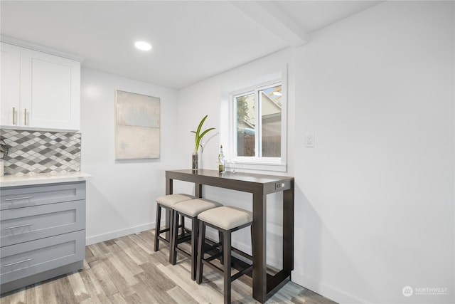 dining room with light hardwood / wood-style floors