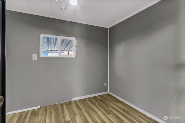 unfurnished room featuring light wood-type flooring