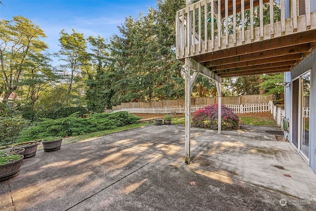 view of patio / terrace with a deck