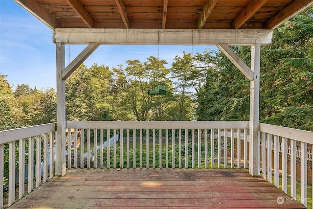 view of wooden deck