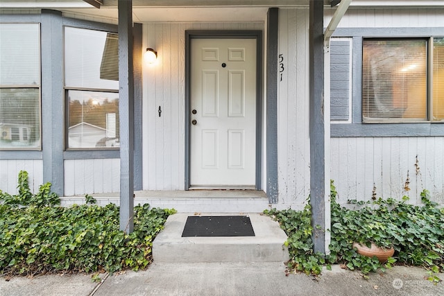 view of doorway to property