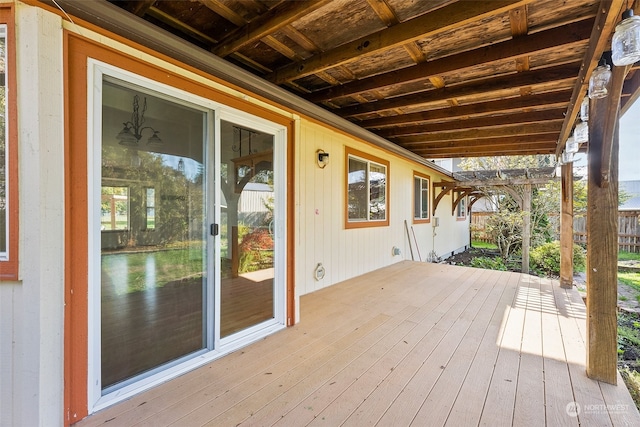 view of wooden deck