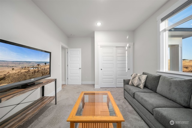 view of carpeted living room