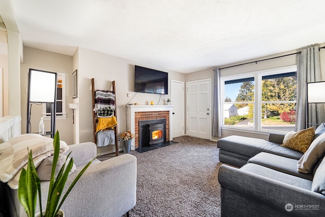 view of carpeted living room