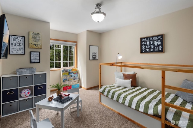 bedroom with carpet flooring