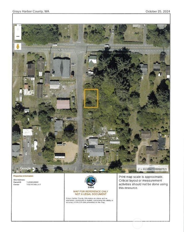 699 Copalis Beach Rd, Copalis Beach, WA 98535 - map / location featuring property parcel outlined