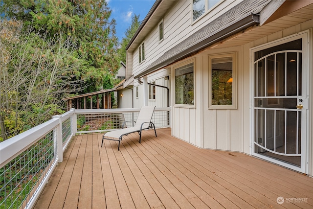 view of wooden deck