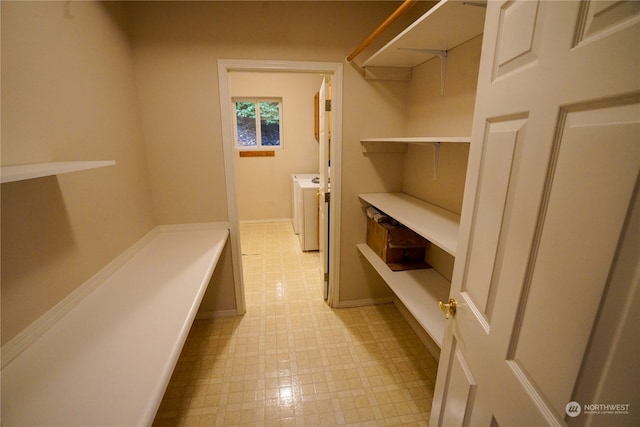 bathroom with washer / dryer