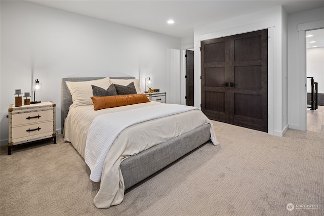 view of carpeted bedroom