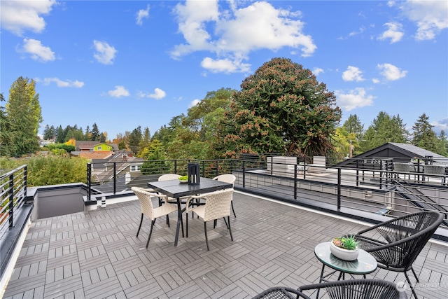 view of patio / terrace featuring a balcony