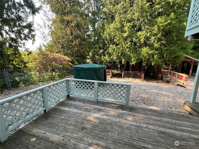 view of wooden terrace