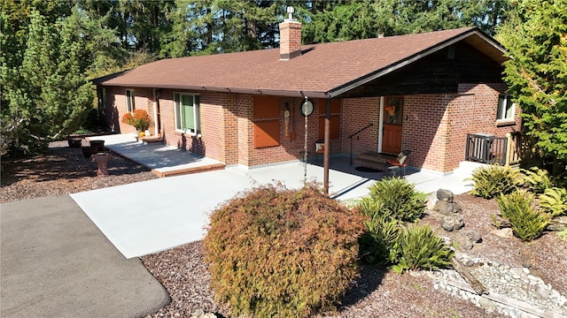 single story home with a patio area