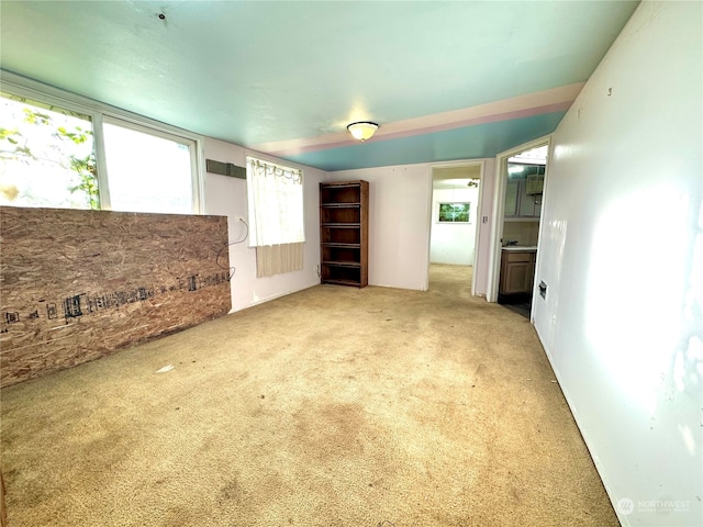 unfurnished living room with carpet