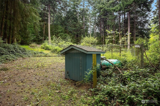 view of outdoor structure