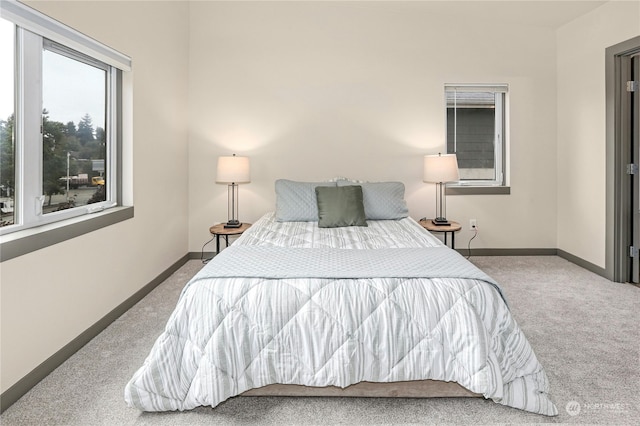 view of carpeted bedroom