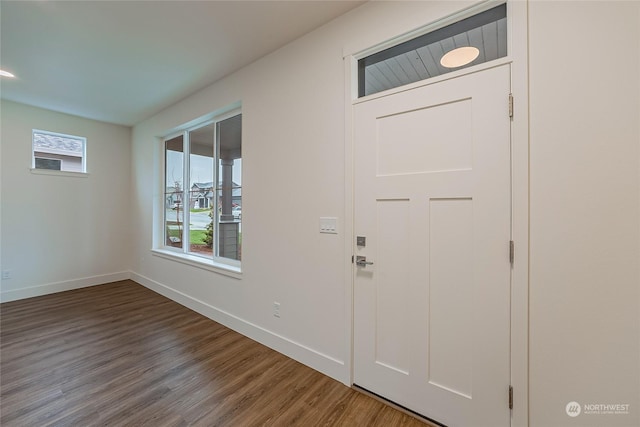 foyer featuring hardwood / wood-style floors