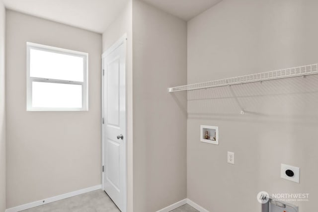 laundry room featuring hookup for a washing machine and electric dryer hookup