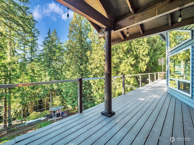 view of wooden deck