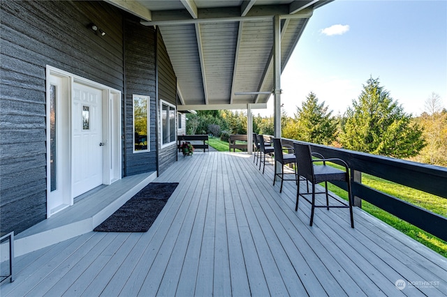 view of wooden terrace