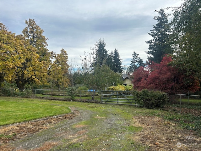 view of street featuring a rural view