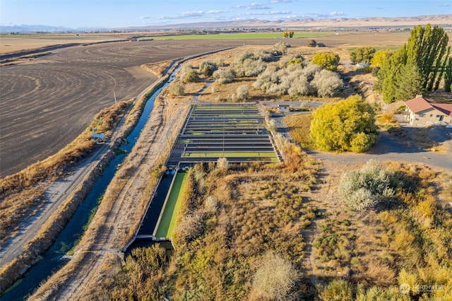 drone / aerial view with a rural view