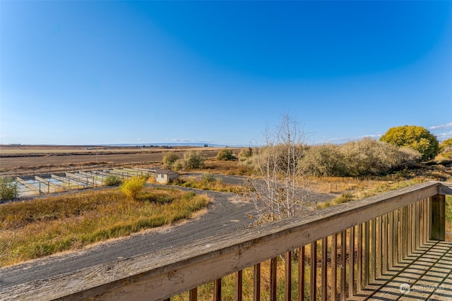 exterior space featuring a rural view