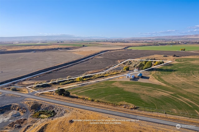 drone / aerial view with a rural view