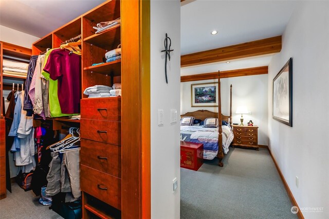 308 De Haro Ln, San Juan Island, WA 98250 - interior space with carpet floors, baseboards, and recessed lighting