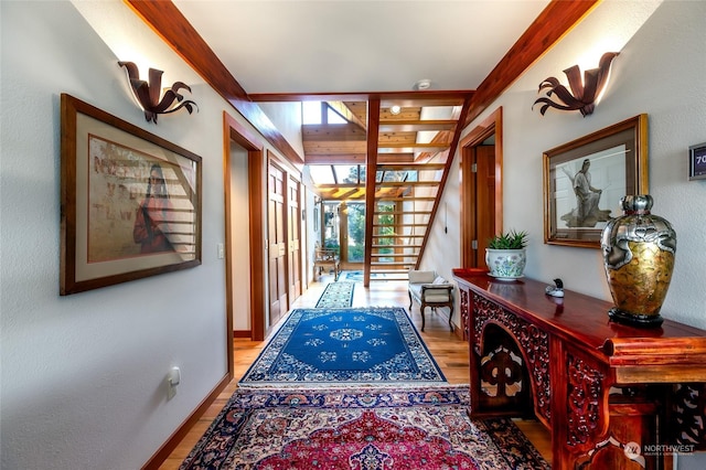 308 De Haro Ln, San Juan Island, WA 98250 - corridor featuring light wood-style floors and baseboards
