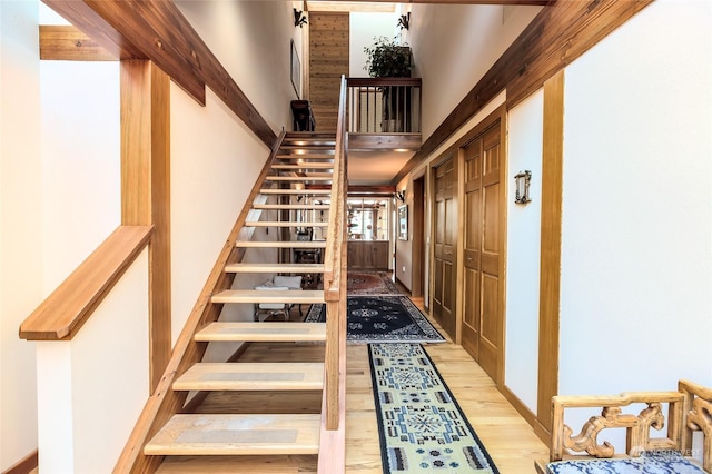 308 De Haro Ln, San Juan Island, WA 98250 - stairs with wood finished floors