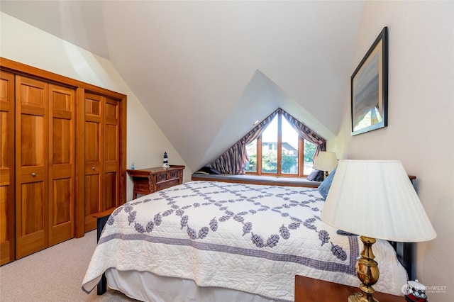 308 De Haro Ln, San Juan Island, WA 98250 - carpeted bedroom featuring vaulted ceiling
