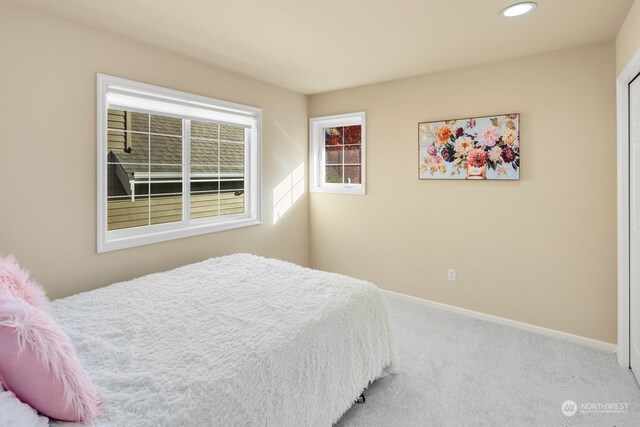 view of carpeted bedroom