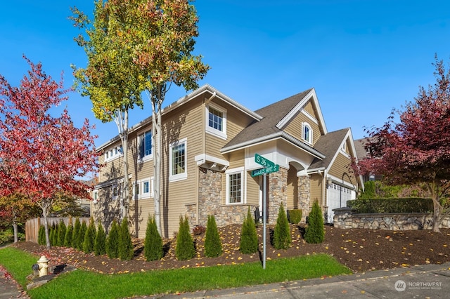 view of front of home featuring a garage