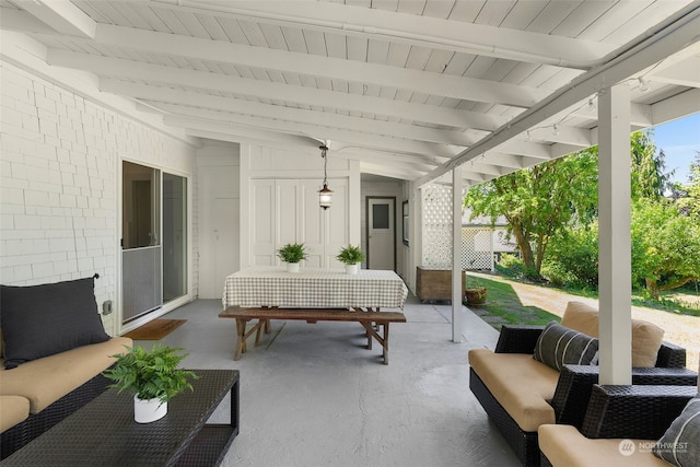 view of patio featuring outdoor lounge area