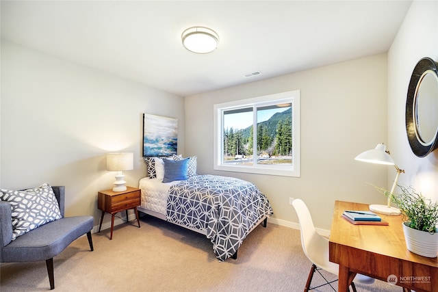 view of carpeted bedroom