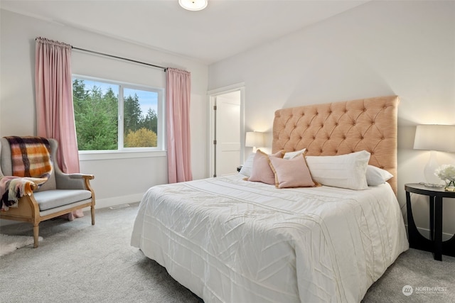 view of carpeted bedroom