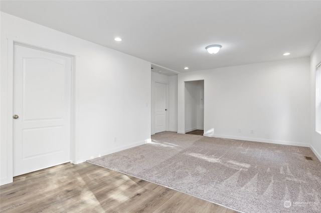 empty room featuring hardwood / wood-style floors