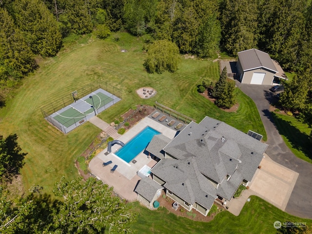 birds eye view of property