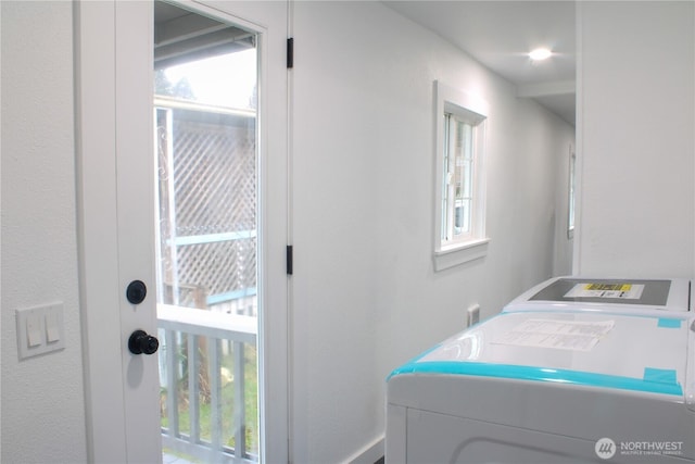 clothes washing area featuring laundry area